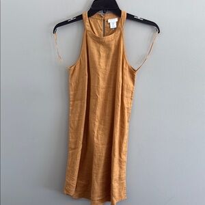 Sigrid Olsen Tan 100% Linen Dress